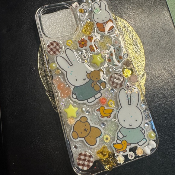 Cute Bunny and Bear Clear Miffy iPhone 14 Junk Case. - Picture 1 of 5